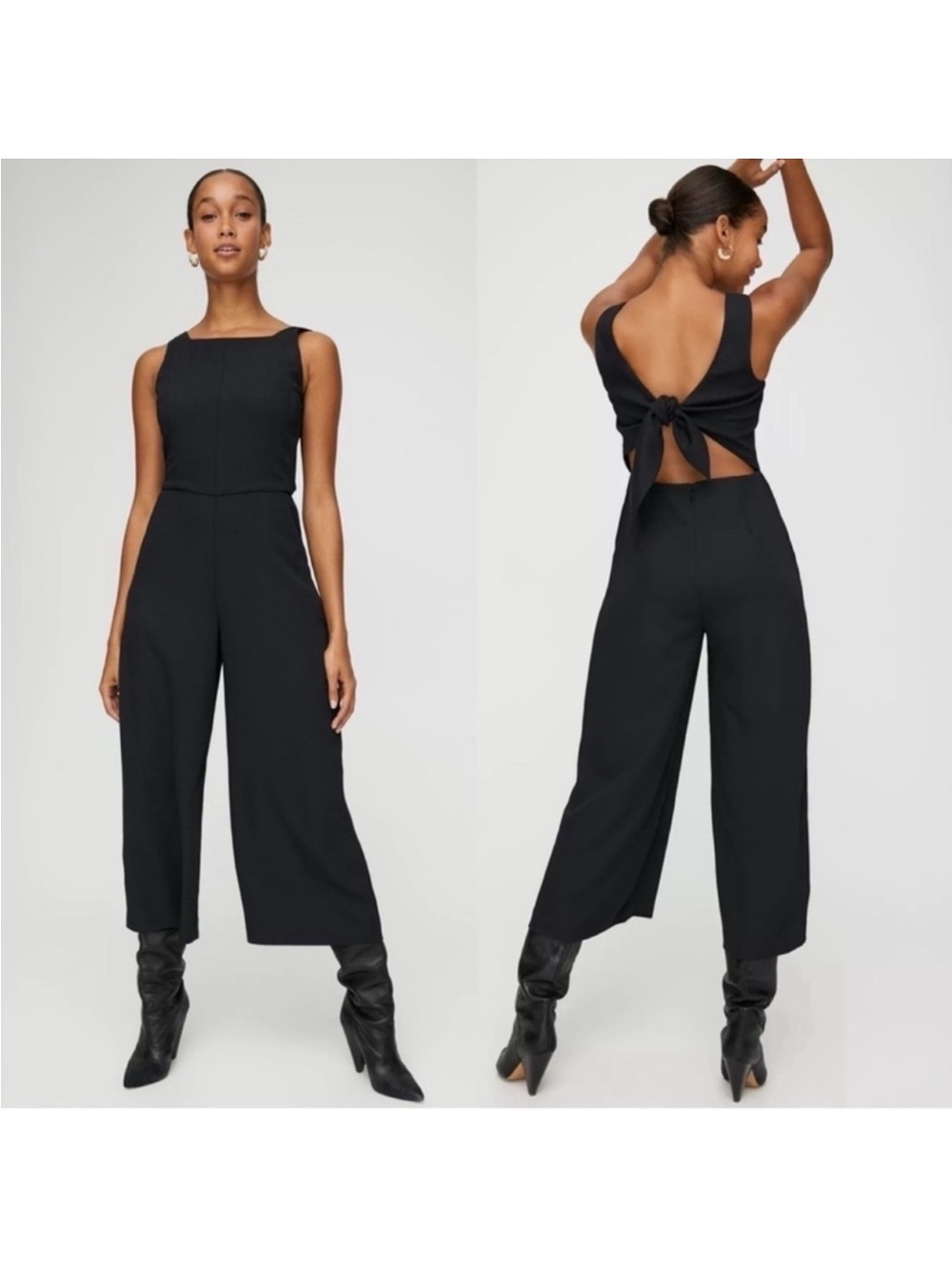 Wilfred Coral Sleeveless Square-Neck Wide-Leg Jumpsuit Size 0